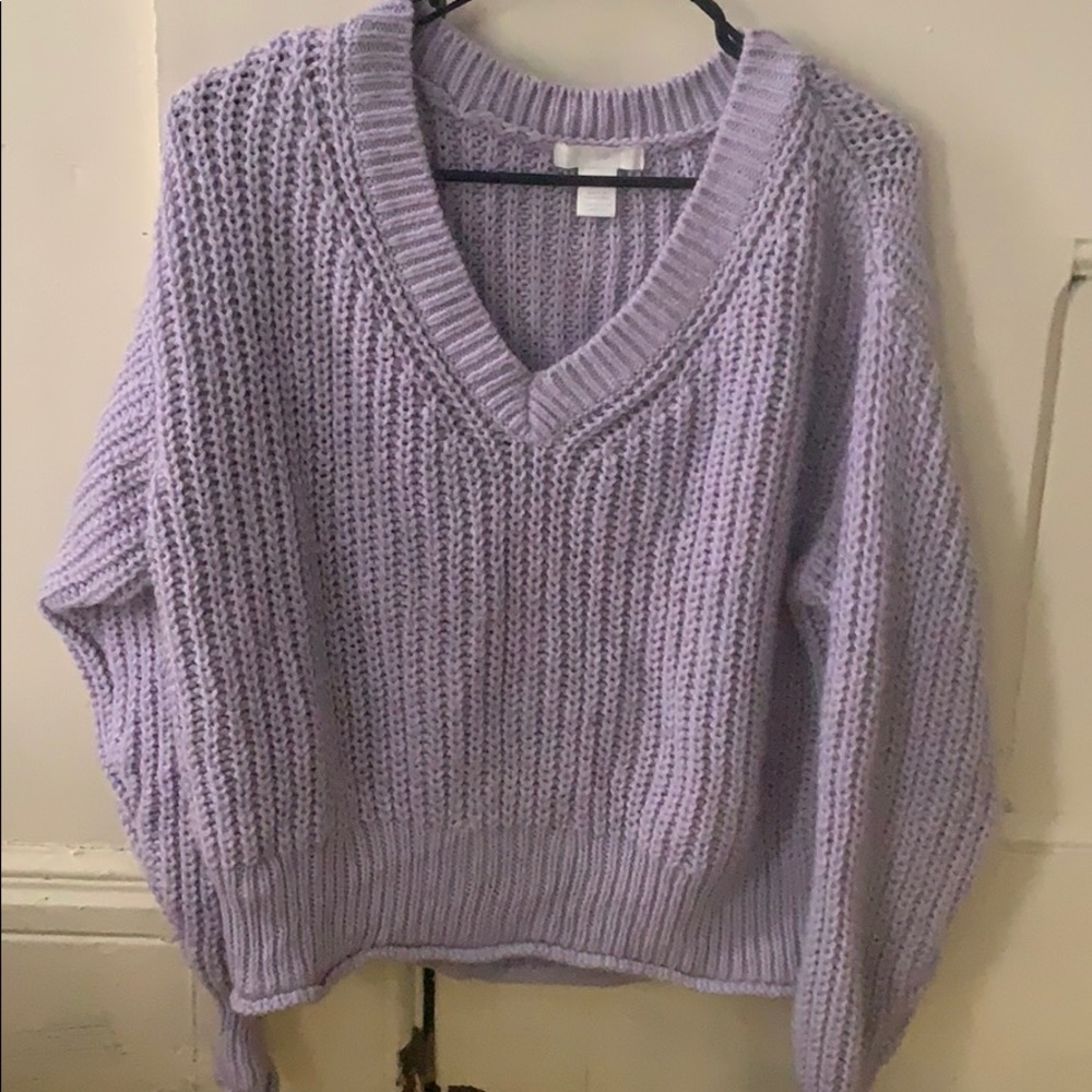 Purple knit H&M sweater